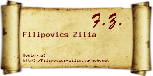 Filipovics Zilia névjegykártya
